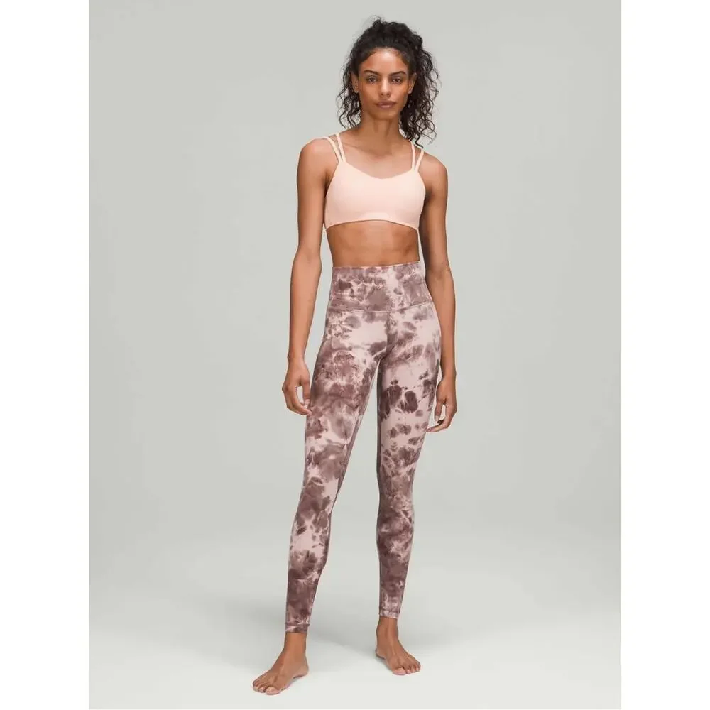Lululemon Align High Rise 25” Diamond Dye Leggings - Pink and Charcoal - size 4